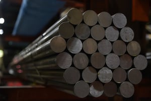 Up close view of the end of a stainless steel bundle from Sullivan Steel