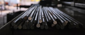Pile of cut pieces of round steel bar