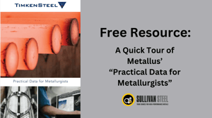 Graphic showing the cover of Metallus' Practical Data for Metallurgists'.