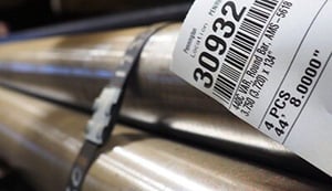 Tag from in-stock bars of 440C VAR steel from Sullivan Steel's warehouse.