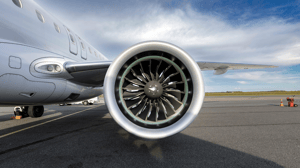 Aerospace air turbine, front view